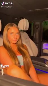 Girl giving him the view